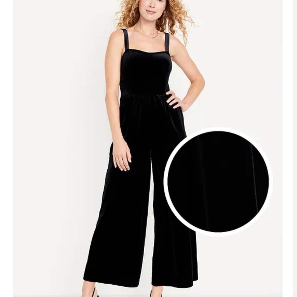 Old Navy Black Velvet Jumpsuit